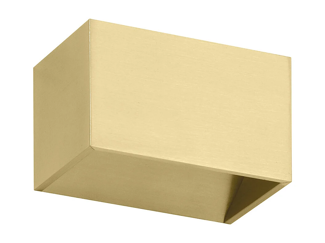 Aplique RETT estilo moderno - Comprimento 12 cm - LED SMD 5W - 450lm -3K - para cima e para baixo - alumínio - dourado mate - IP20