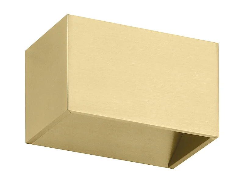 Aplique RETT estilo moderno - Comprimento 12 cm - LED SMD 5W - 450lm -3K - para cima e para baixo - alumínio - dourado mate - IP20