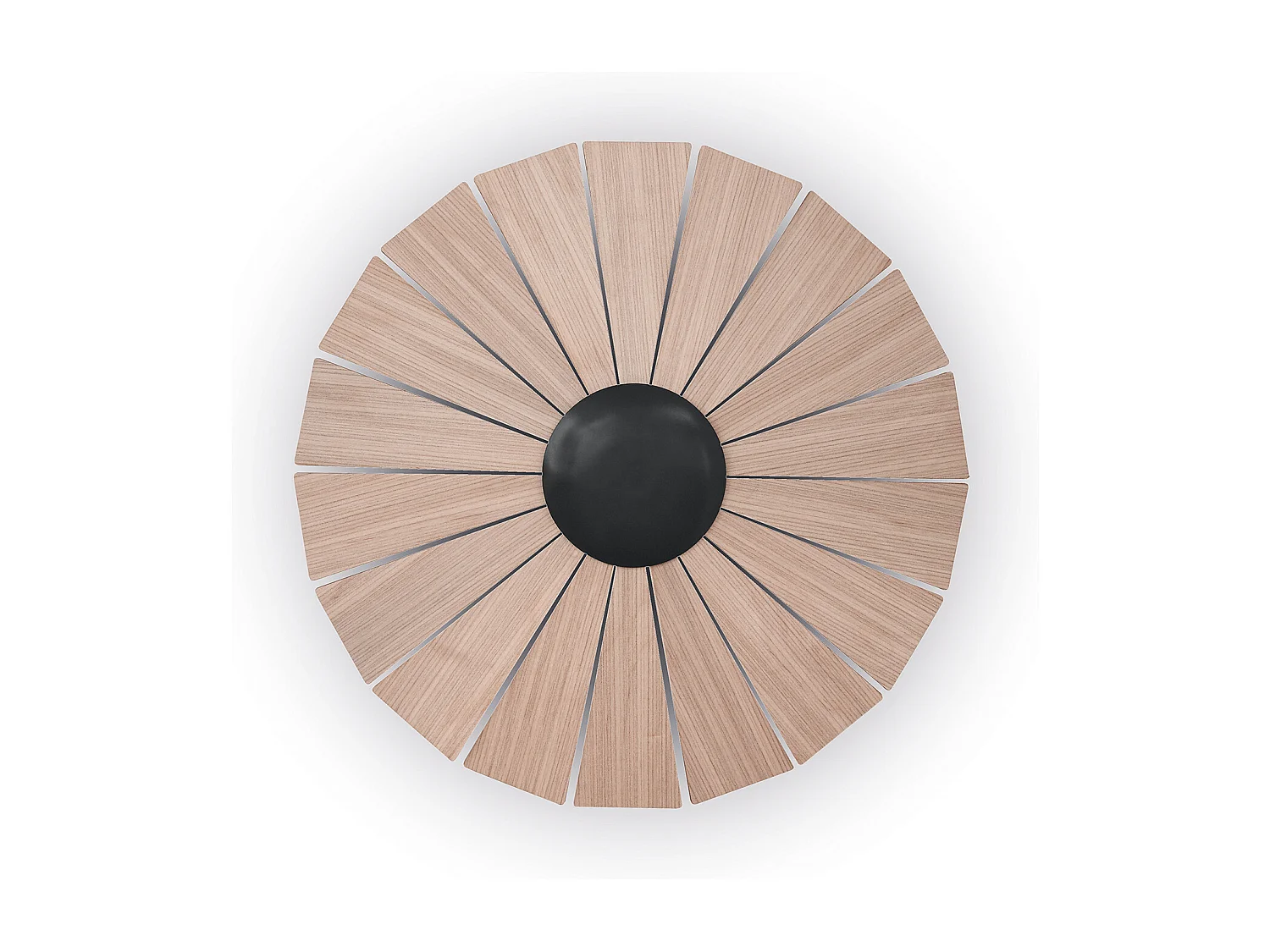 Kinkiet EYE styl nowoczesny - ?r. ø62 cm - wn?trze - LED SMD - 14W - ma?y - 3000K - czarny i naturalne drewno