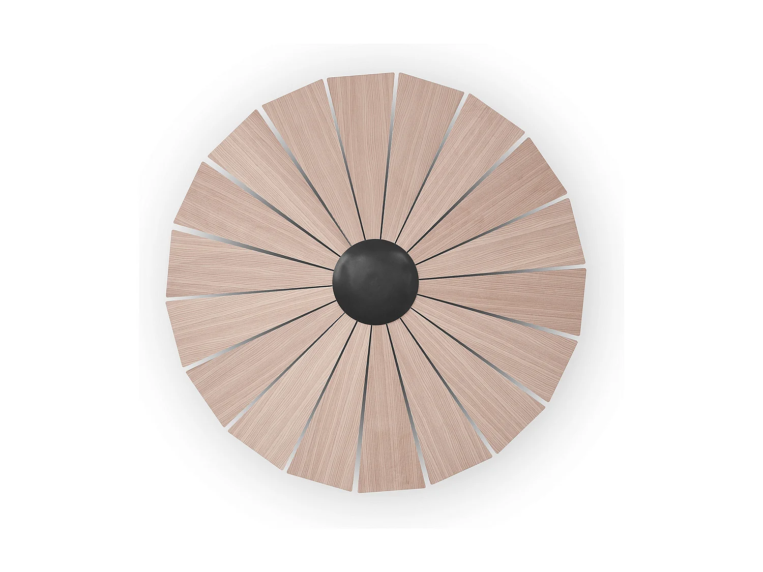 Applique murale modern Eye-d.ø82cm-interieur-led-14w-petit-3k-noir,Bois naturel