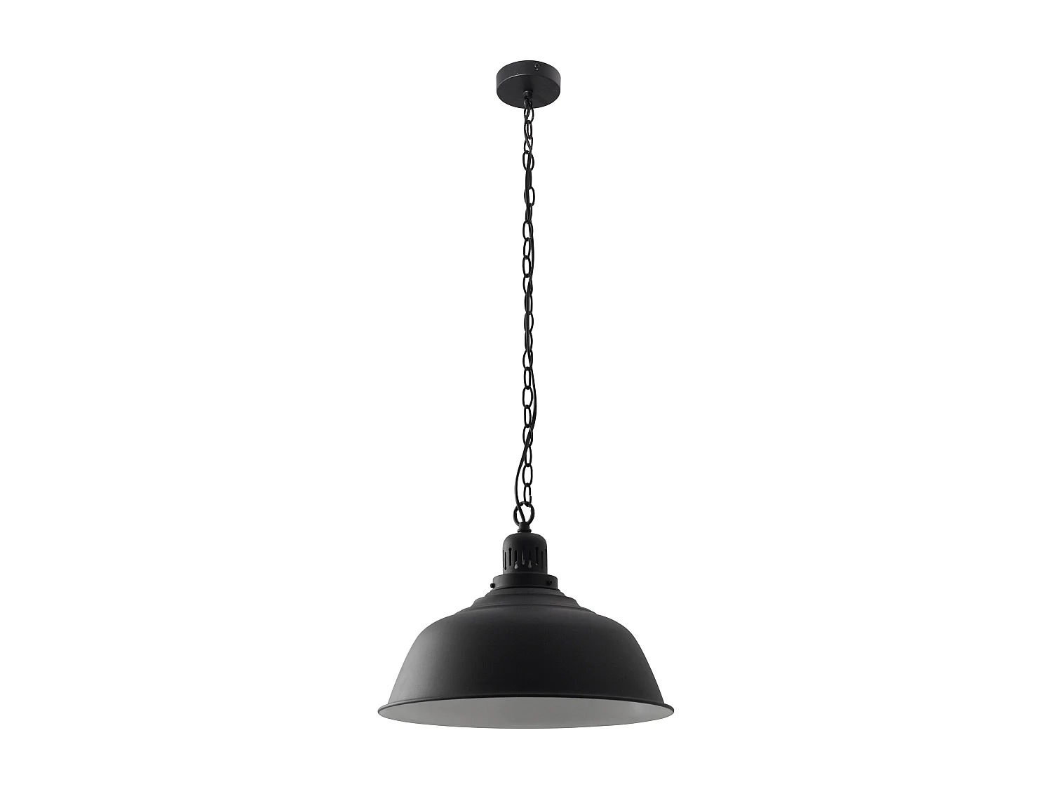 Lámpara de techo VINTAGE de estilo industrial y moderno - Alt. 135 cm x D. 37,5 cm - E27 60W - acero y negro - ip20