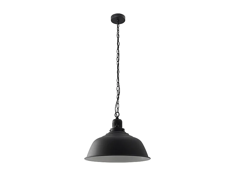Lámpara de techo VINTAGE de estilo industrial y moderno - Alt. 135 cm x D. 37,5 cm - E27 60W - acero y negro - ip20