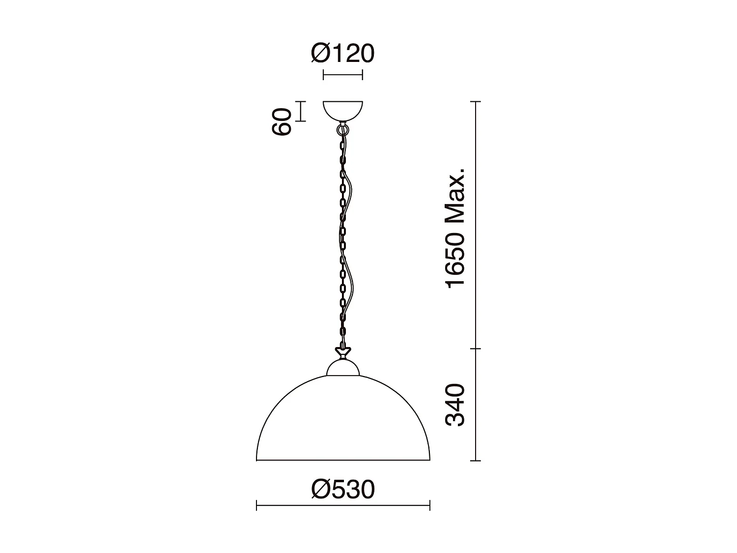 Lampada da soffitto moderna Tanna-h.165cm x d.ø 53 cm-e27 60w-acciaio-nero, foglia oro-ip20