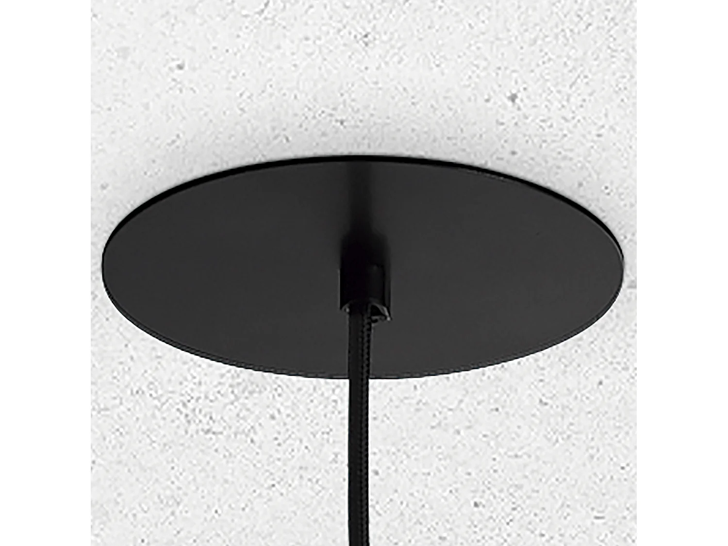 Deckenleuchte im modernen Stil TANIA – Höhe 33 cm – GU10 50 W – Sockel ø14 cm – Stahl und Schwarz – IP20