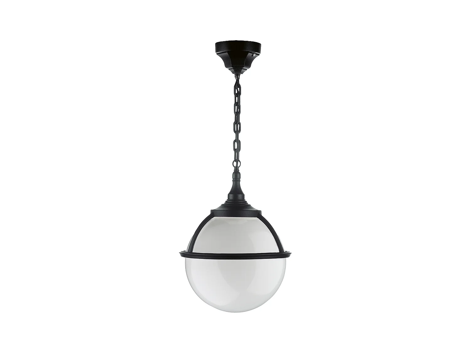 Plafonnier classique Clic clac 6-h75cm x d.ø27cm-e27 42w-opale-polyamide-ip44-noir