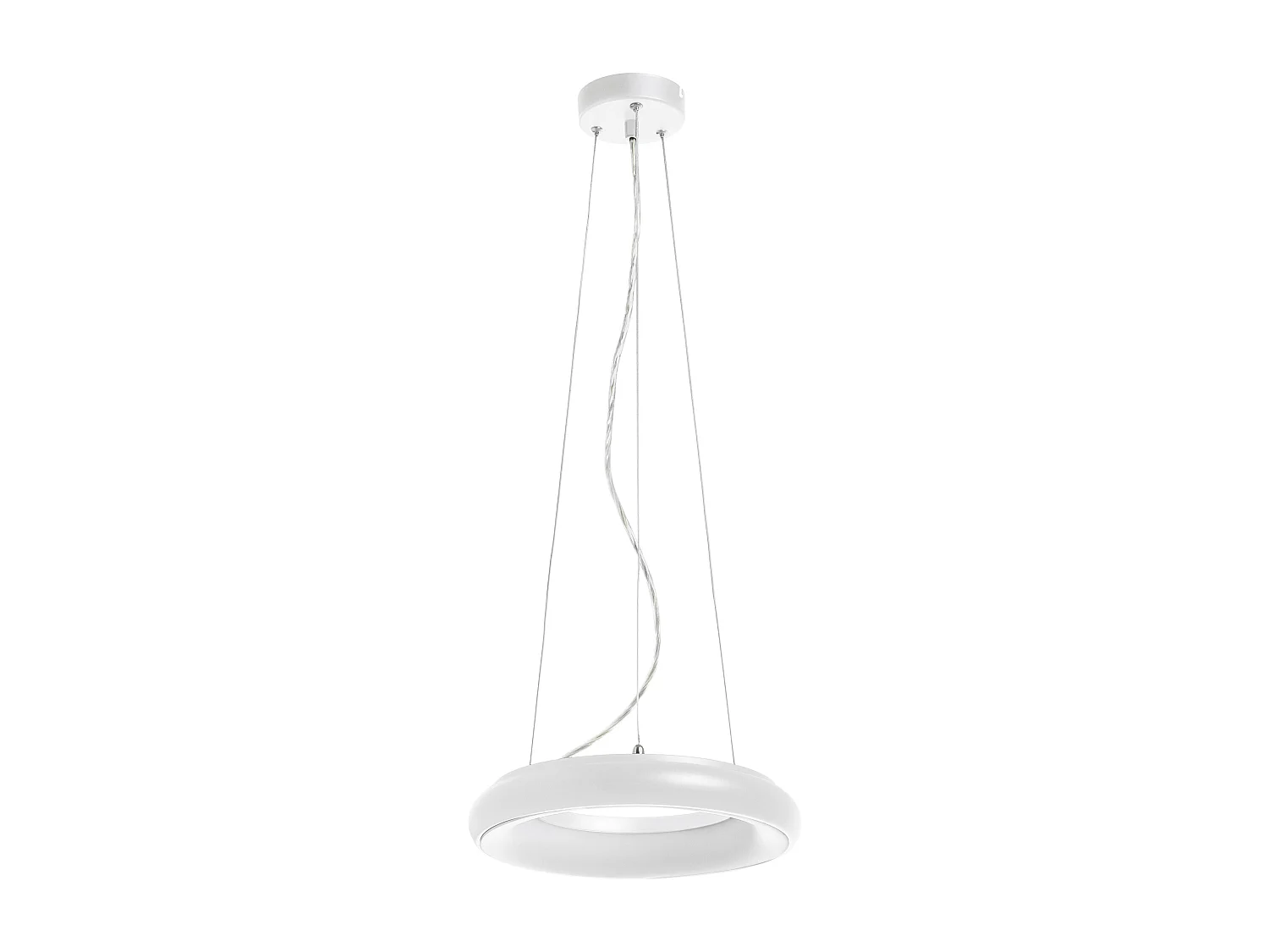 Candeeiro de teto estilo moderno FRED - D. 29,8 cm - circular - LED SMD 25W - 1850 e 3K - 120º e 125º - IP40 - alumínio e policarbonato opala - branco