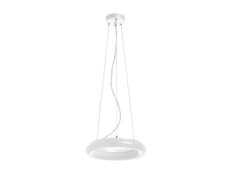 Plafonnier Fred-d.ø29,8cm-led 25w-1850lm,3k-120º,125º-ip40-aluminium,opale-blanc