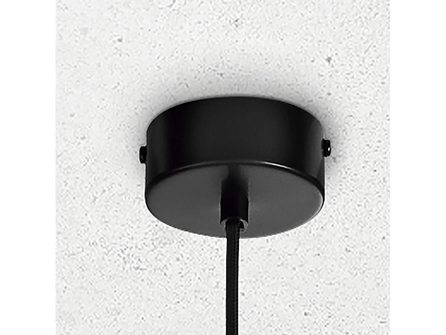 Plafonnier Tania moderne-h 33 cm-gu10 50w-socle ø8 cm-acier, noir-IP20