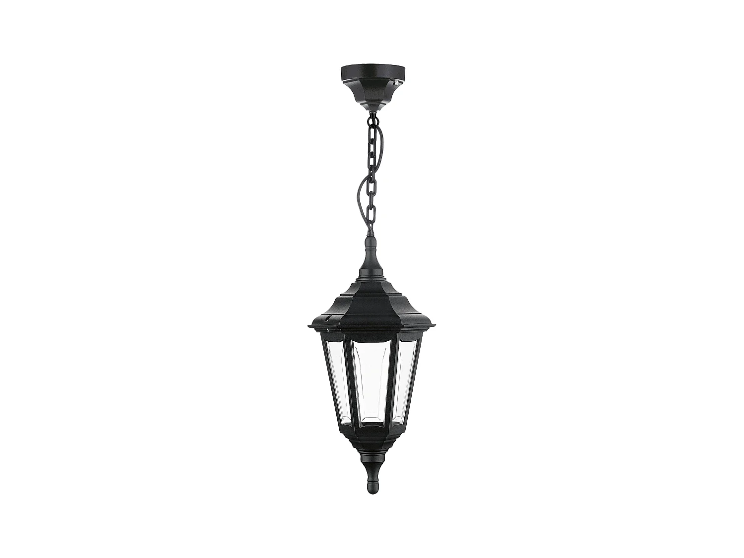 Plafonnier classique Clic Clac 6-h 73 cm-E27 42W-Polyamide-IP44-Noir