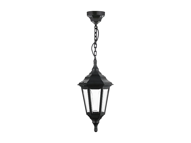 CLIC CLAC 6 klassieke stijl plafondlamp - H 73 cm - E27 42W - polyamide - ip44 - zwart