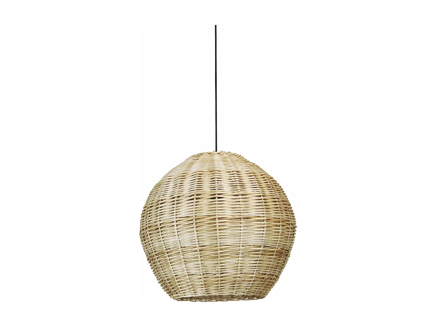 NATURAL moderne stijl plafondlamp - H 130 cm x ø50 cm - E27 15W - staal en licht riet - IP20