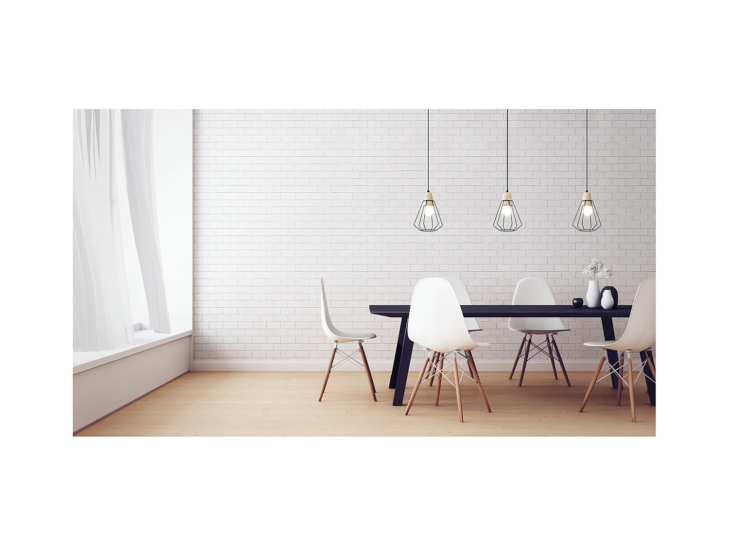 Plafonnier Elga moderne-h 120 cm-e27 60w-acier, bois-noir-ip20