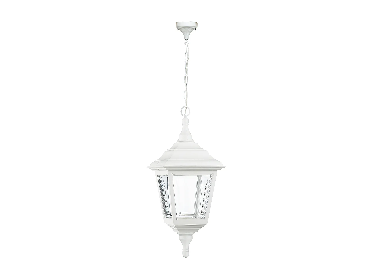 Lampada da soffitto classica Clic Clac 4-h.75cm x largh.ezza 20cm-e27 42w-poliammide-ip44-bianco