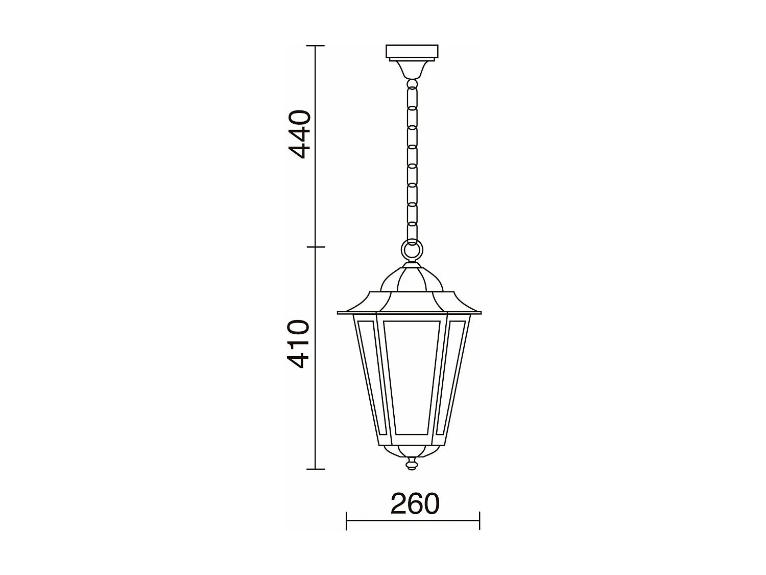 ELITE 6 plafondlamp klassieke stijl - H 85 cm - E14 70W - Transparant glas - IP44 - aluminium en zwart
