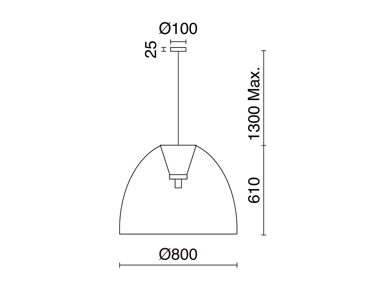 VIETNAM Plafondlamp in Scandinavische stijl - D. 80 x H. 130 cm - staal en natuurlijke vezels - zwart en licht riet - IP20- E27 - 15W - buiten