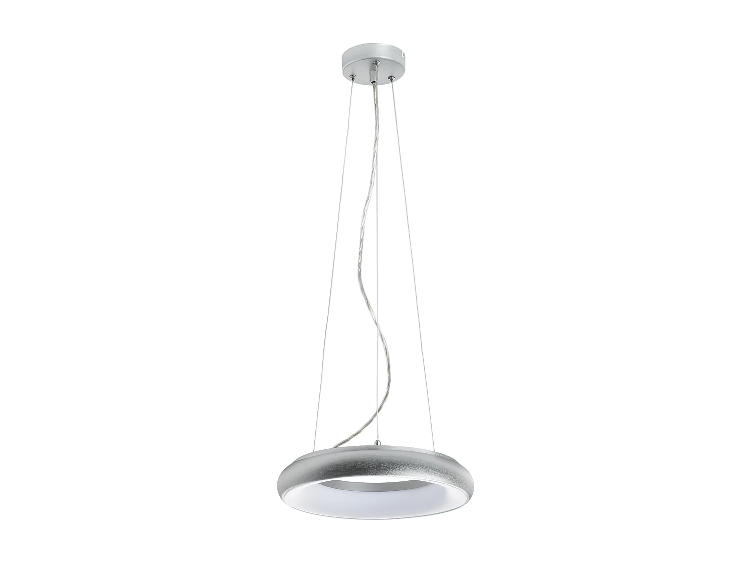 Candeeiro de teto estilo moderno FRED - D. 29,8 cm - circular - LED SMD 25W - 1850 e 3K - 120º e 125º - IP40 - alumínio e policarbonato opala - cinzento