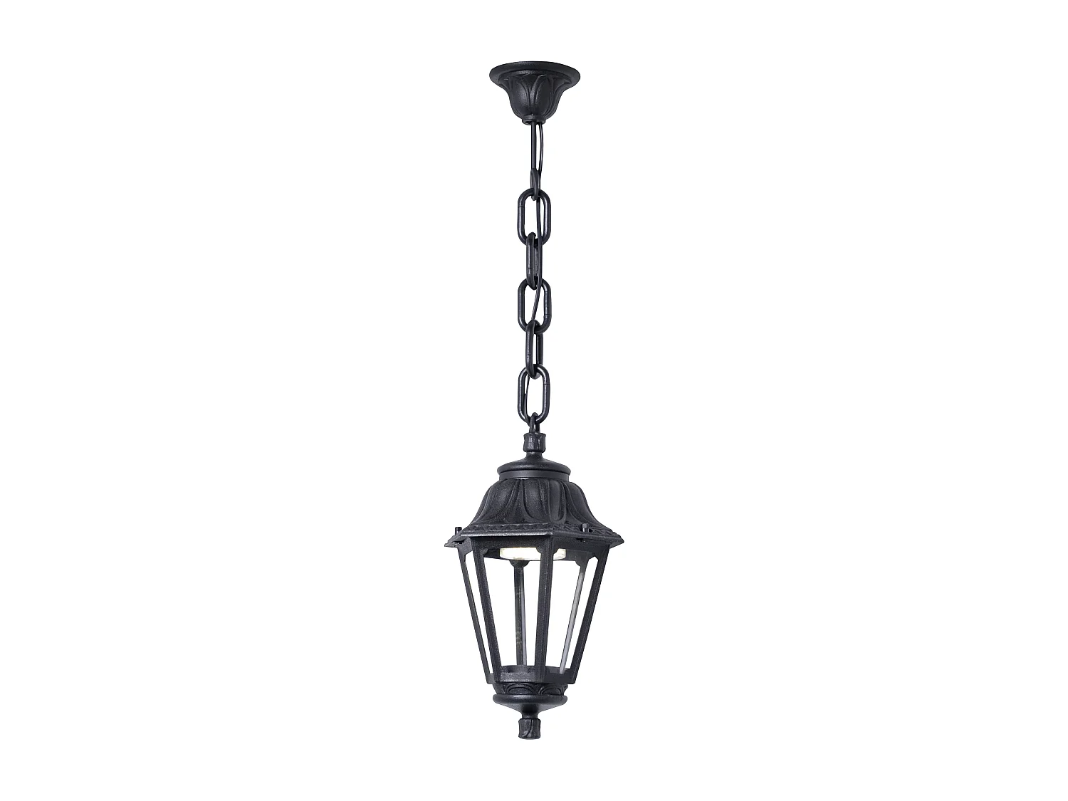 Lampada da soffitto classica indura Mini 6-h.69 cm-e27 42w-resina-ip55-nero
