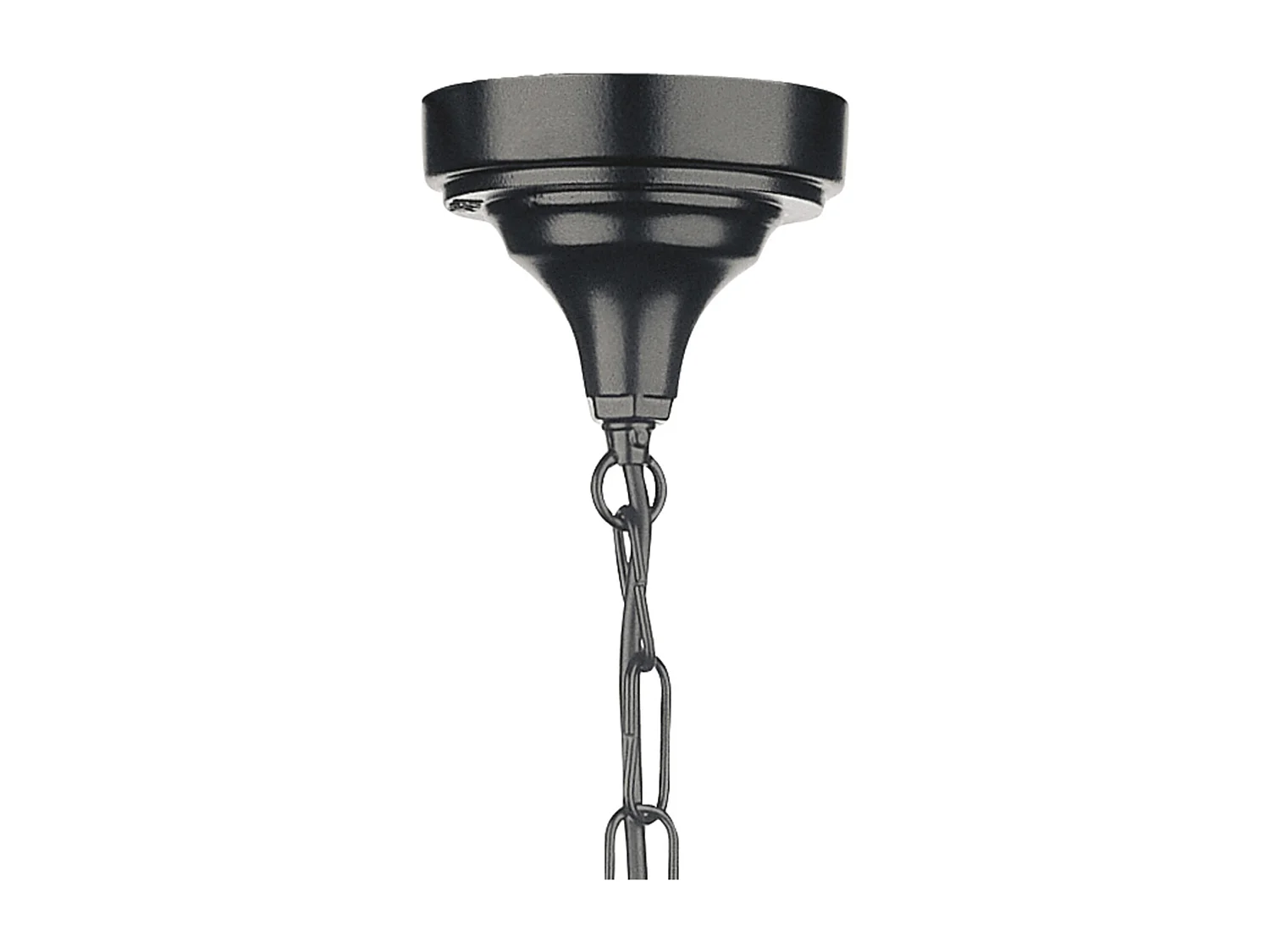 Plafonnier classic Boom-h 73 cm x d.ø25 cm-aluminium-e27 42w-ip44-noir