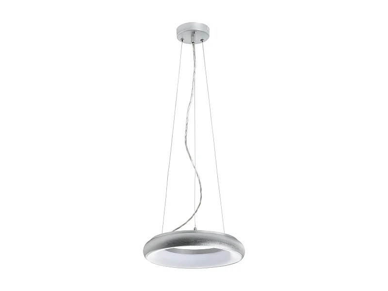Lampa sufitowa FRED w nowoczesnym stylu - ?r. 40 cm - okr?g?a - LED SMD 35W - 2940Y 3K - 120° i 125° - IP40 - aluminium i opalowy poliw?glan - szary