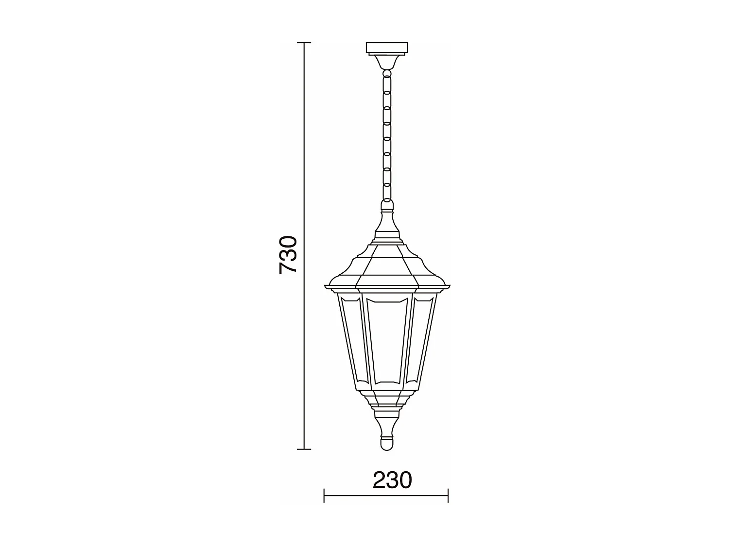 CLIC CLAC 6 klassieke stijl plafondlamp - H 73 cm - E27 42W - polyamide - ip44 - wit