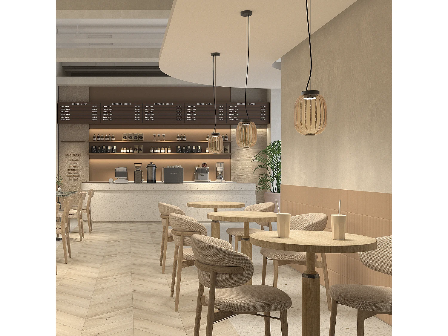 KRISTA klassieke stijl plafondlamp - LED SMD AC 10W - 830lm en 2700K - glazen kap ø16,3 cm x H 130 cm - Staal en blauw - IP20