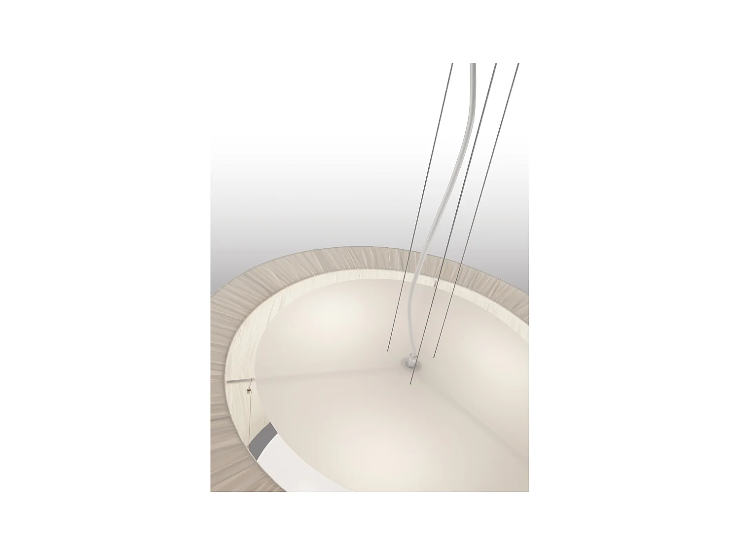Plafonnier classic Cora-d.ø59cm x 3x e27 60w-acier,beige-ip20