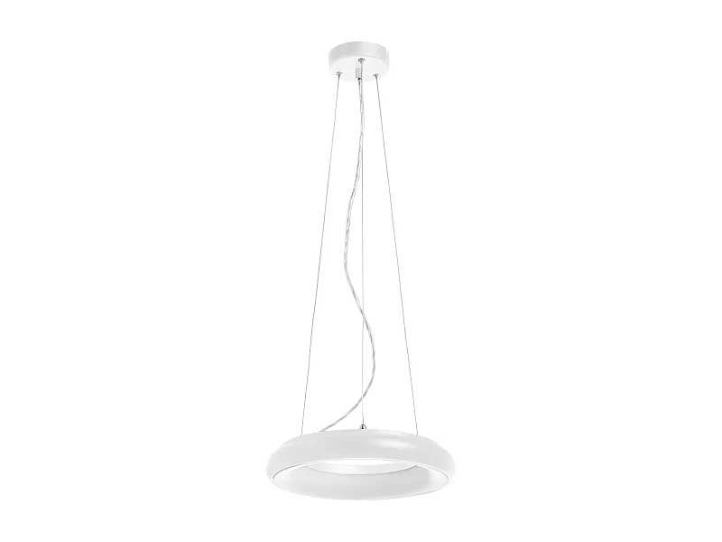 FRED moderne stijl plafondlamp - D. 40 cm - rond - LED SMD 35W - 2940 en 3K - 120º en 125º - IP40 - aluminium en opaal polycarbonaat - wit