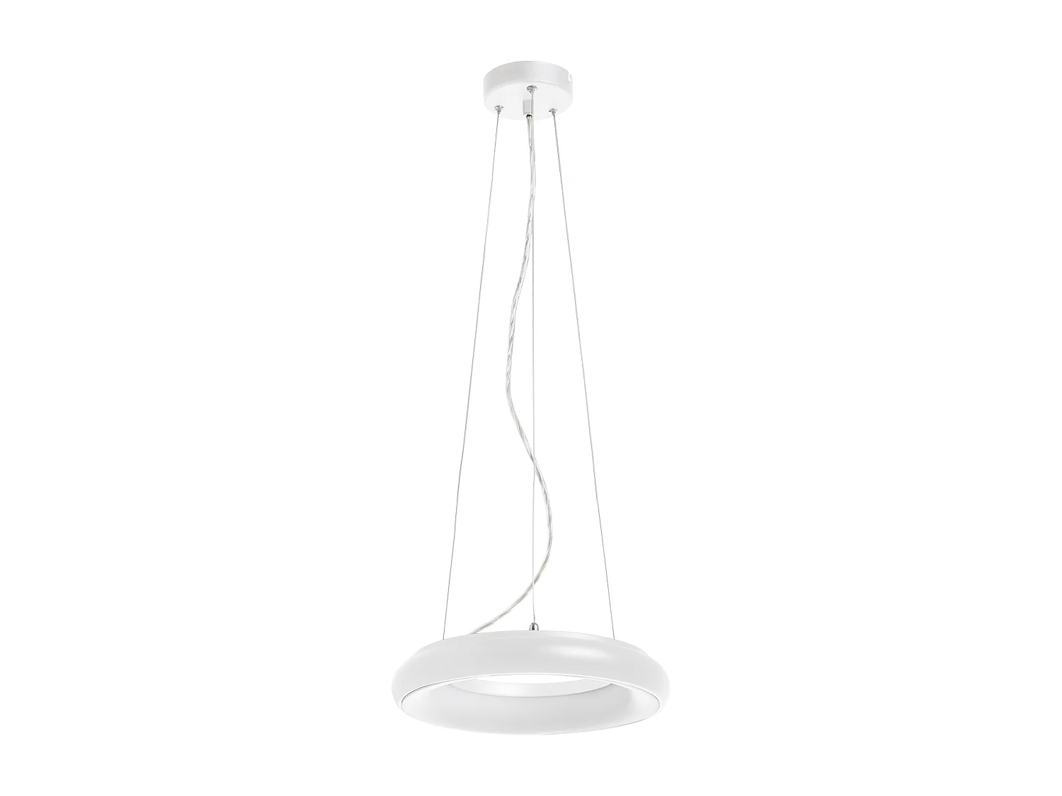FRED moderne stijl plafondlamp - D. 40 cm - rond - LED SMD 35W - 2940 en 3K - 120º en 125º - IP40 - aluminium en opaal polycarbonaat - wit