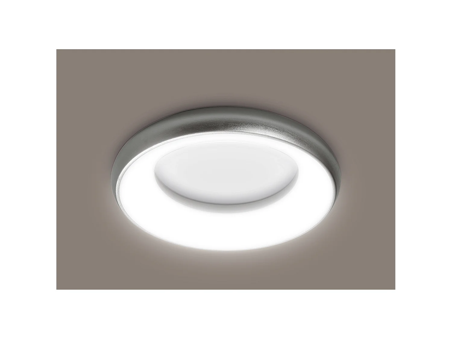Lampada da soffitto moderna Fred-d.ø40cm-led 35w-2940lm,3k-120º,125º-ip40-alluminio,opale-bl