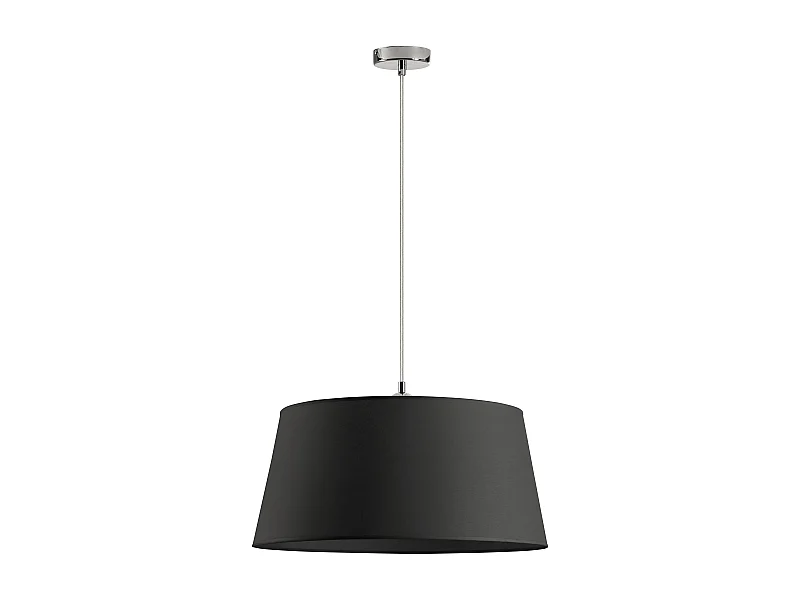 FIRENZE plafondlamp klassieke en moderne stijl - Hoogte 190 cm - transparante kabel - Lampenkap ø50 cm - E27 60W - IP20 - staal en beige