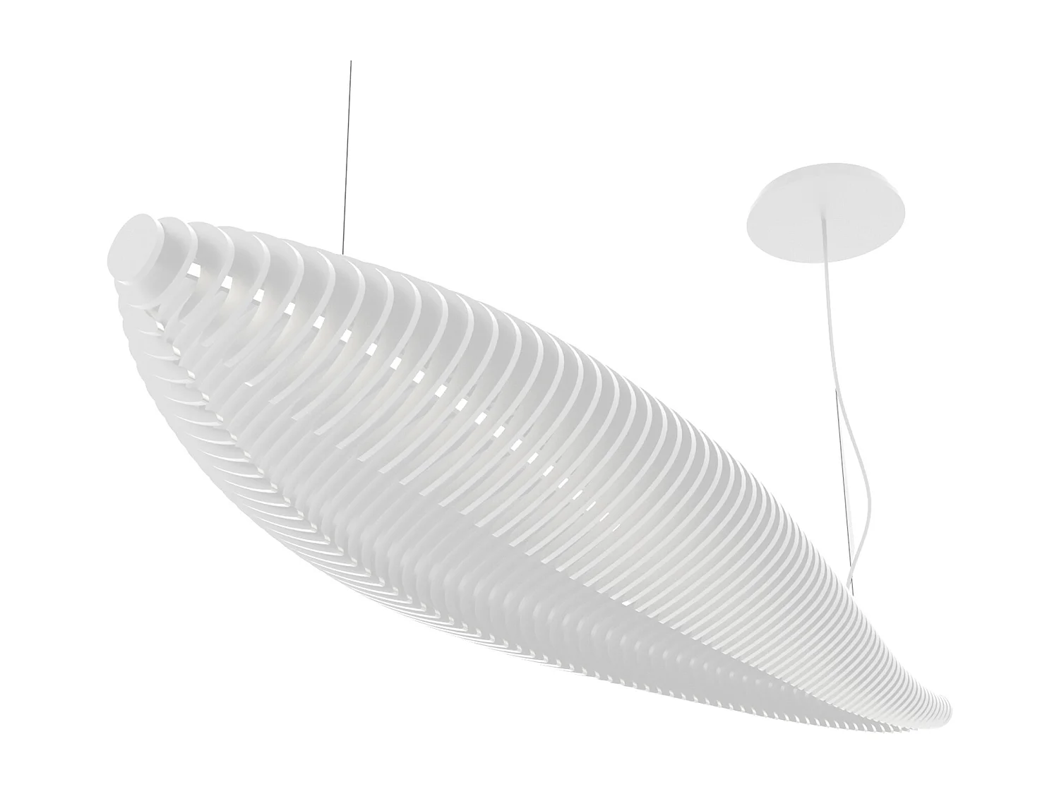 Lampada da soffitto Fish.-l.142,7cm x largh.ezza 42,8cm-ip20, 26w led-4k-120º-bianco