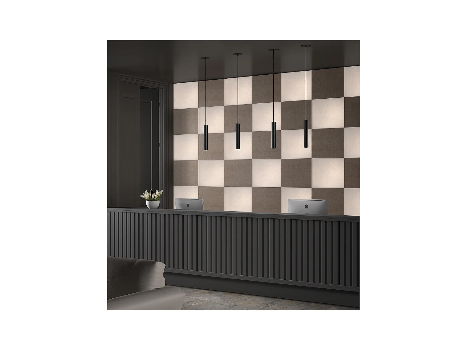 TANIA moderne stijl plafondlamp - Hoogte 33 cm - GU10 50W - voet ø14 cm - staal en wit - IP20
