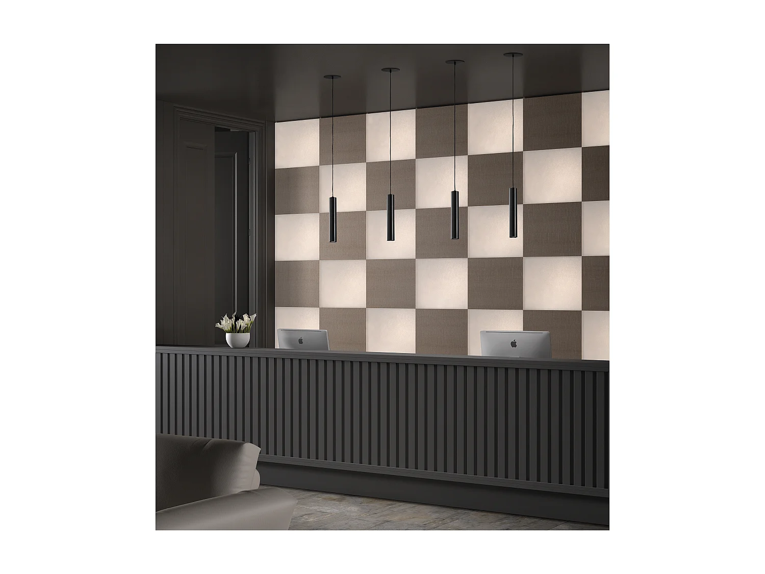 Candeeiro de teto estilo moderno TANIA - Altura 33 cm - GU10 50W - base ø14 cm - aço e branco - IP20