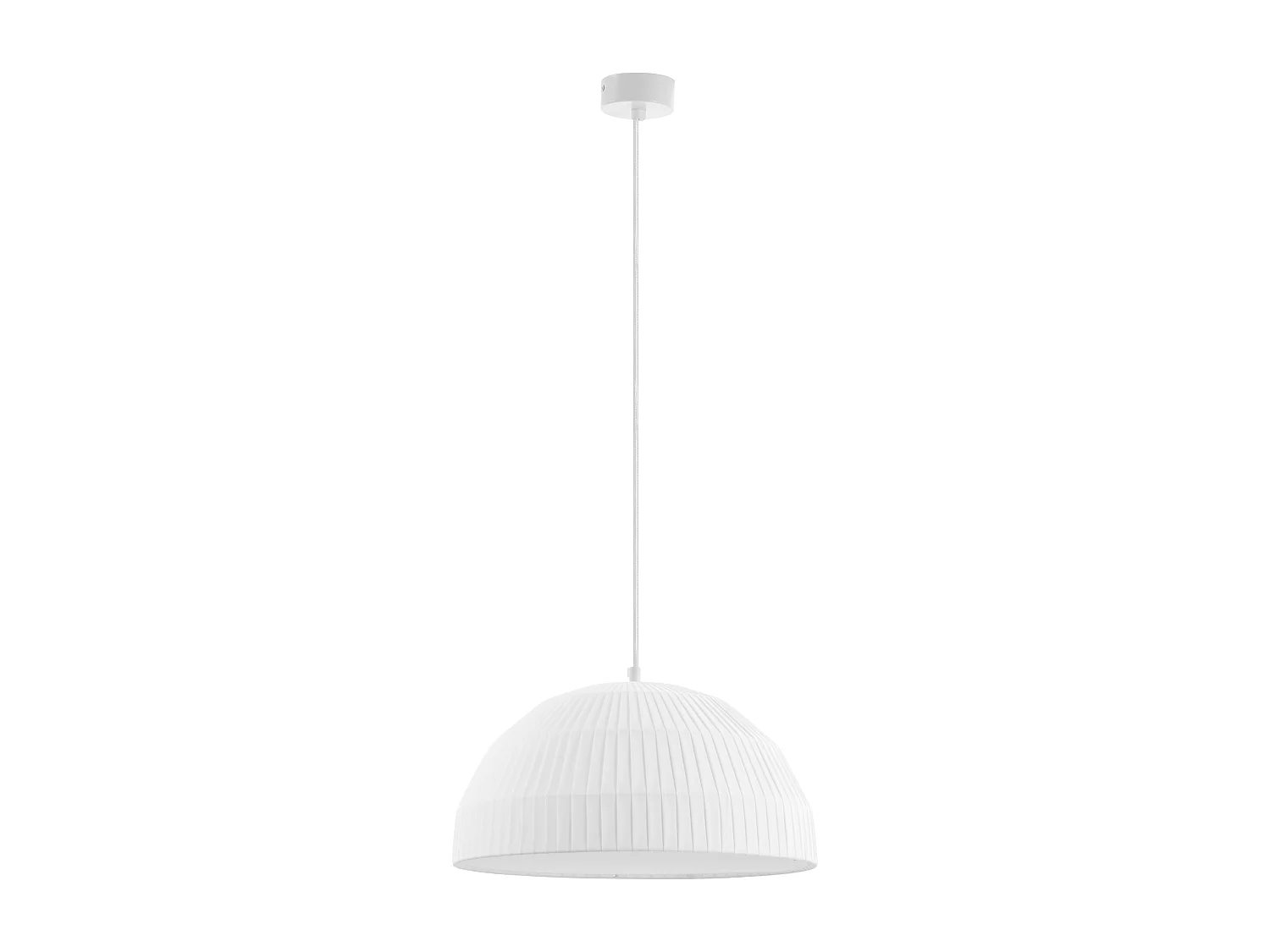 MOLN moderne stijl plafondlamp - E27 15W - lampenkap ø40 cm - H 130 cm - IP20 - staal en wit