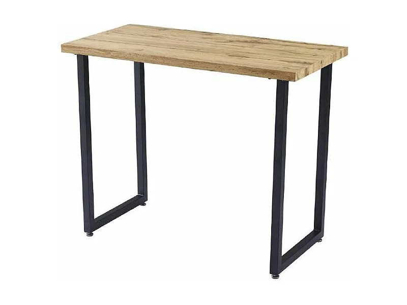 Mesa Alta tipo barra acabado Roble/negro, 95cm(alto) 120cm(ancho) 60cm(fondo).