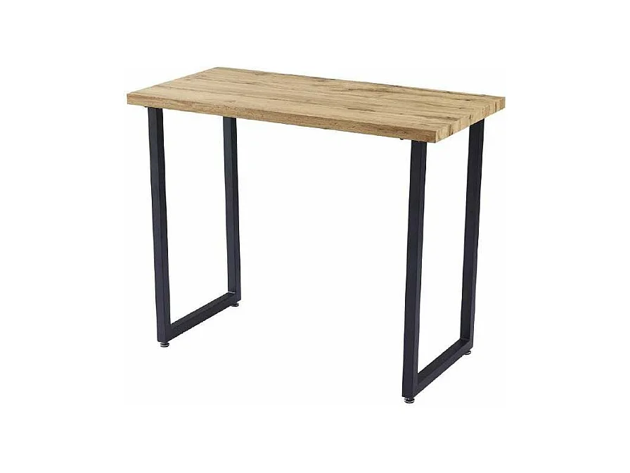 Mesa Alta tipo barra acabado Roble/negro, 95cm(alto) 120cm(ancho) 60cm(fondo).