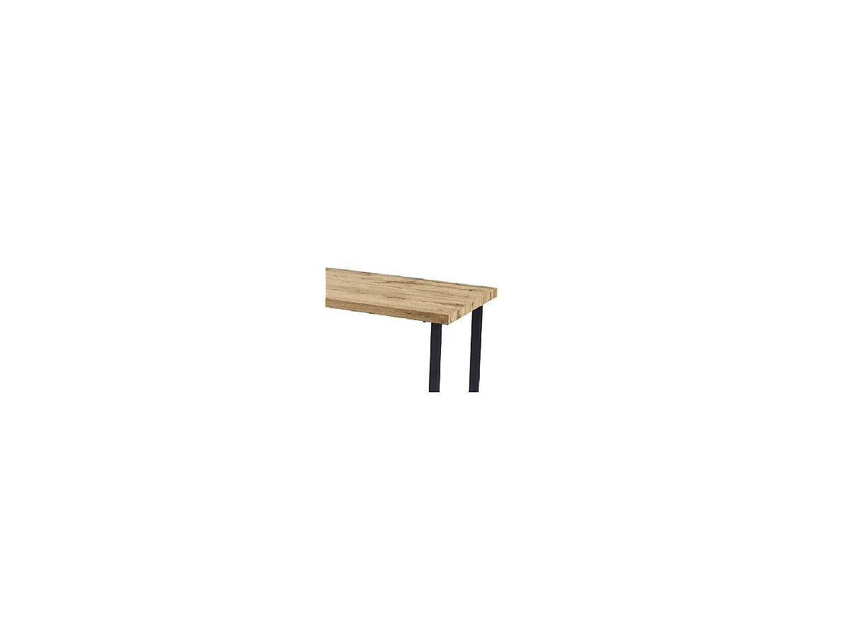 Mesa Alta tipo barra acabado Roble/negro, 95cm(alto) 120cm(ancho) 60cm(fondo).