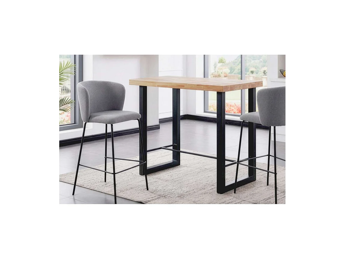 Mesa Alta Bar loft roble nordish/negro, 100 cm(alto)120 cm(ancho)70 cm(largo)