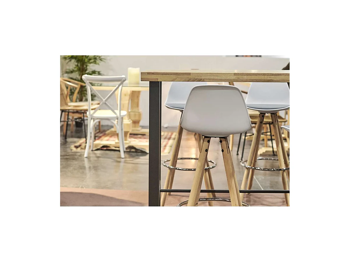 Mesa Alta Bar loft roble nordish/negro, 100 cm(alto)120 cm(ancho)70 cm(largo)