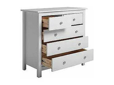 Cómoda 6 cajones modelo Bella acabado blanco, 130 cm(ancho) 80 cm(altura) 45 cm(fondo)