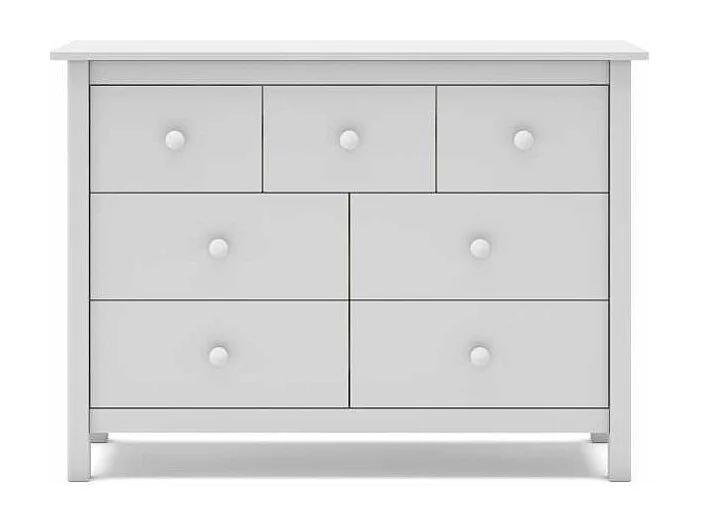Cómoda 7 cajones Maxi acabado blanco, 80cm(alto) 110cm(ancho) 40cm(fondo)