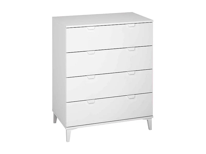 Comoda 4 cajones en acabado blanco 98 cm(alto)80 cm(ancho)48 cm(largo)