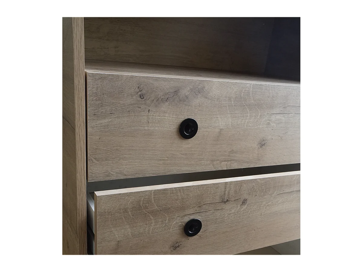 Cómoda Camila en acabado color roble 120 cm(alto)74,5 cm(ancho)40 cm(largo)