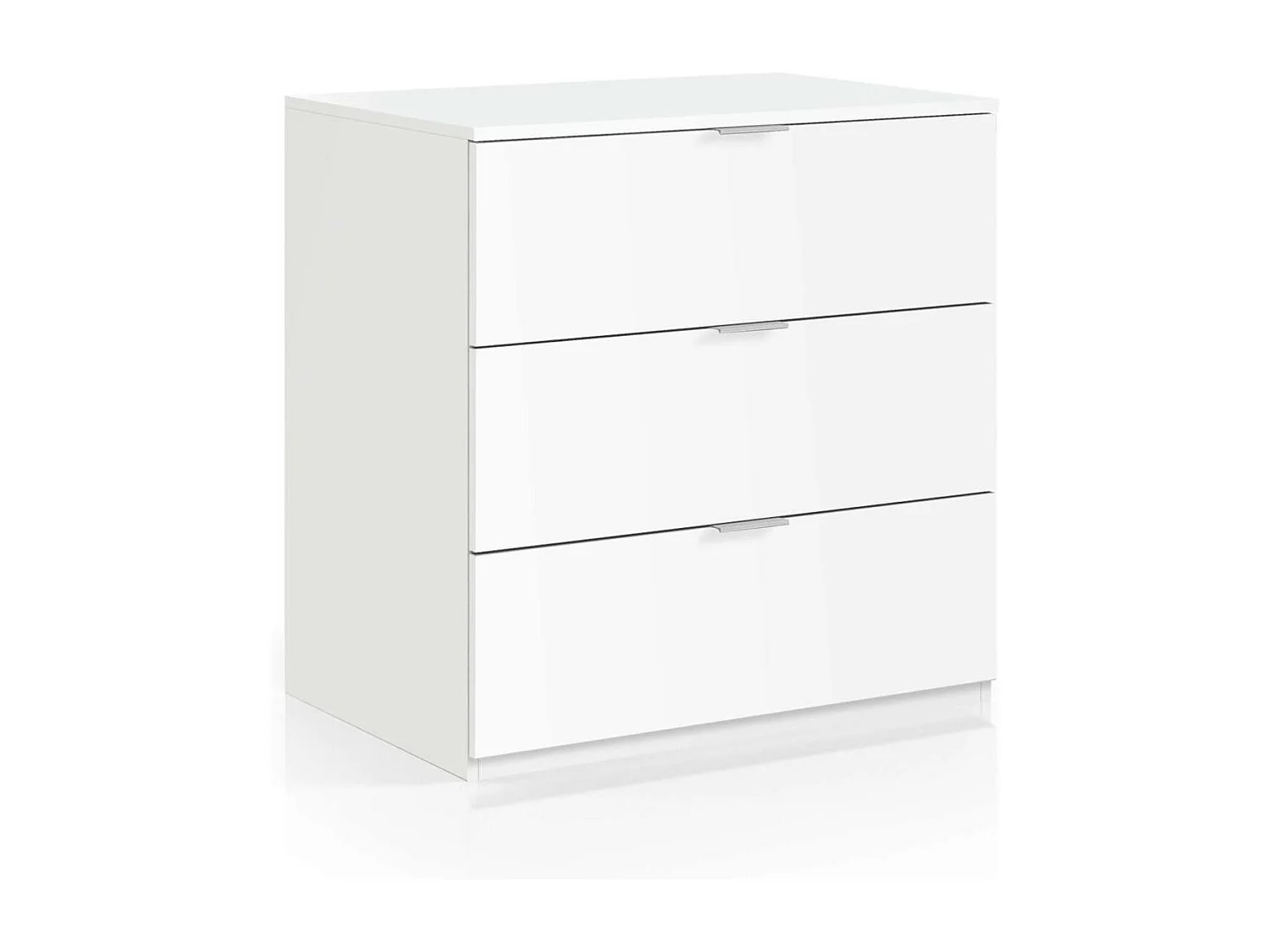 Cómoda 3 cajones Hierro en acabado blanco 80 cm(alto)77 cm(ancho)38 cm(largo)