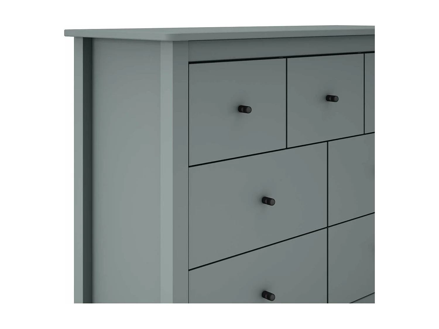 Cómoda para dormitorio modelo Miguel 4+ 3 cajones acabado verde kaki, 110cm(ancho) 80cm(a