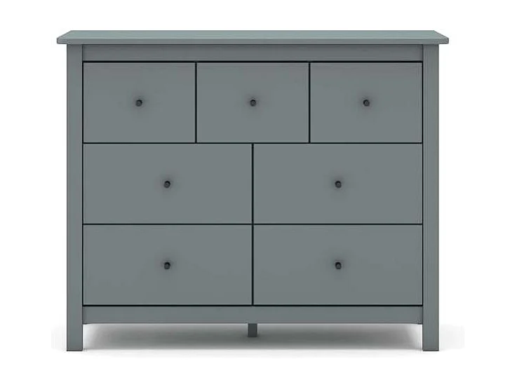 Cómoda para dormitorio modelo Miguel 4+ 3 cajones acabado verde kaki, 110cm(ancho) 80cm(a