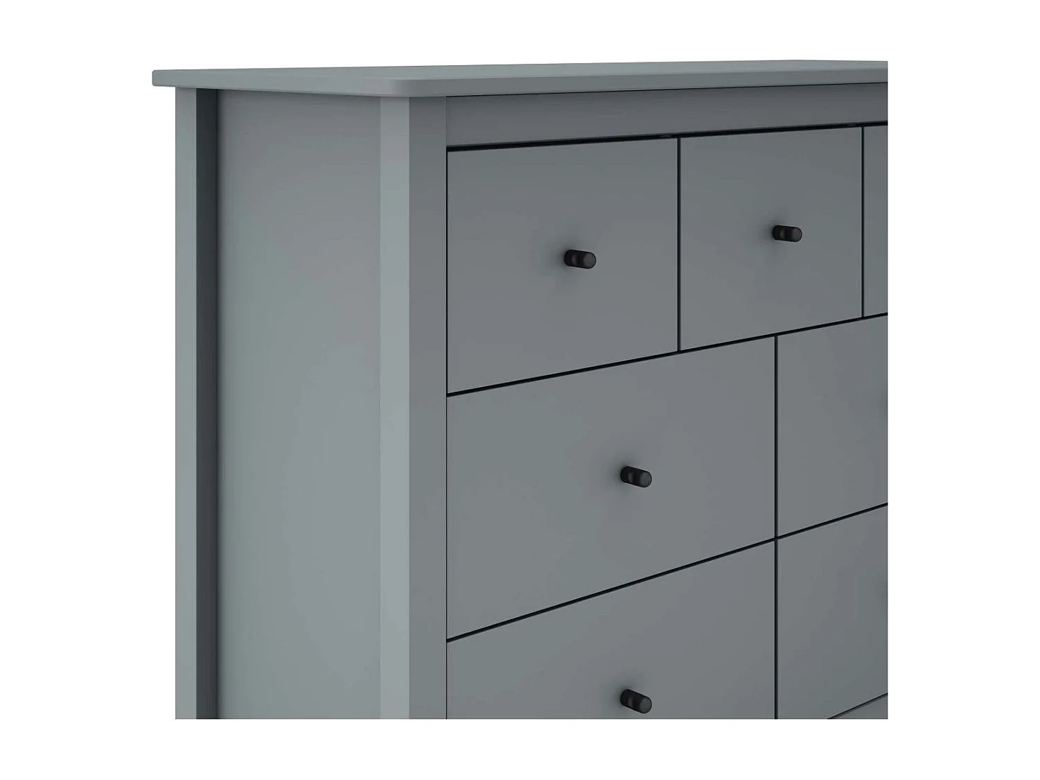 Cómoda para dormitorio modelo Miguel 4+ 3 cajones acabado verde kaki, 110cm(ancho) 80cm(a