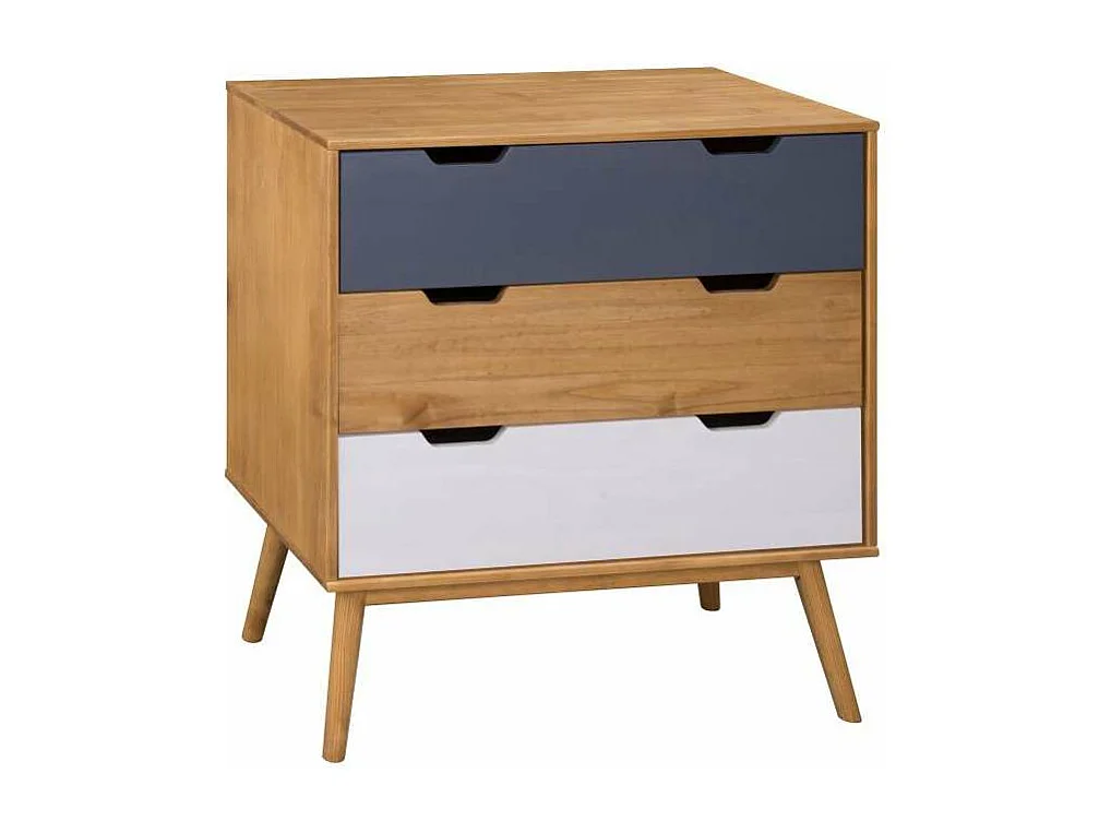 Cómoda 3 cajones modelo Cupido acabado cera, 100 cm (Ancho) 40 cm (Fondo) 82 cm (Alto