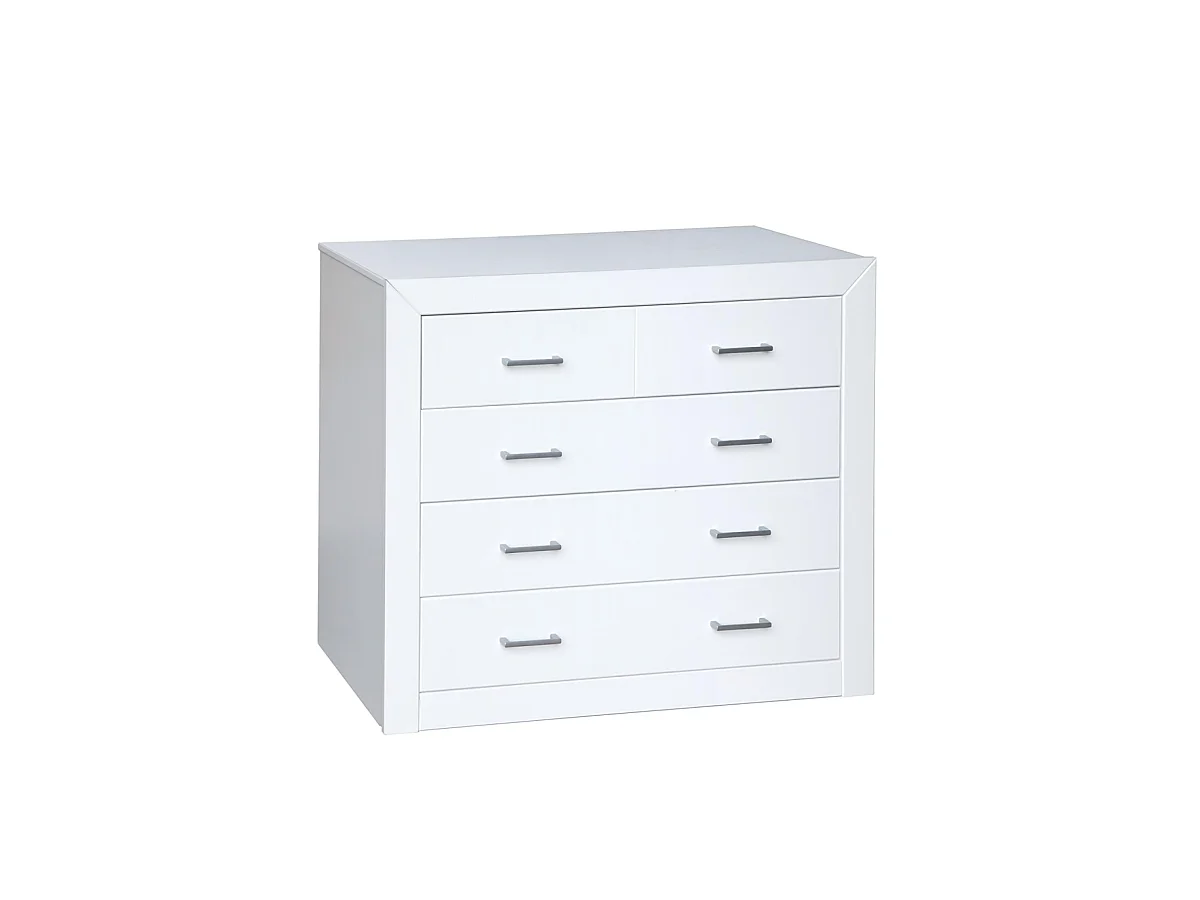 Comoda 4 Cajones Dormitorio Juvenil o Matrimonio en acabado blanco 80 cm(alto)95 cm(ancho)