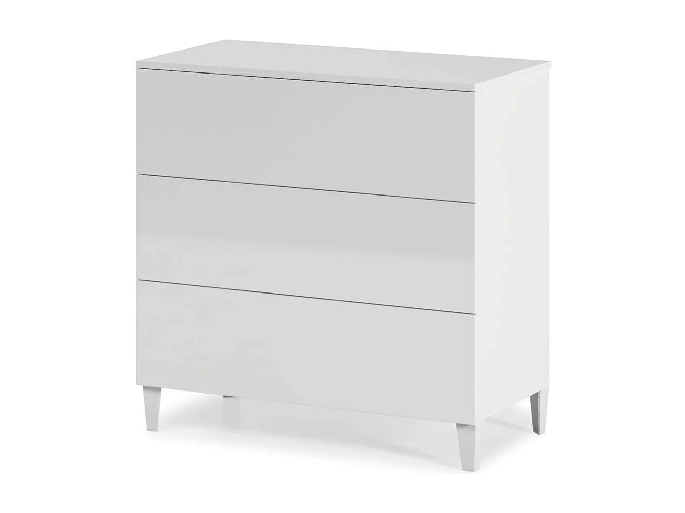 Comoda 3 Cajones Pekin en acabado blanco 76 cm(alto)80 cm(ancho)40 cm(largo)